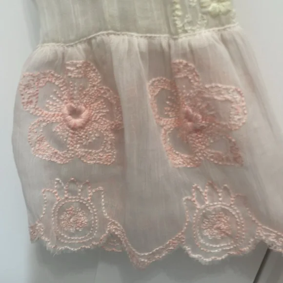 Free People Bloomfield Patchwork delicate sheer fabric tie front top - Picture 3 of 10